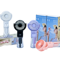 Ventilateur de bureau portable mini rechargeable USB, 4 vitesses, avec pulvérisateur nano et fonction rafraîchisseur d'eau, pour usage extérieur, ventilateur brumisateur industriel