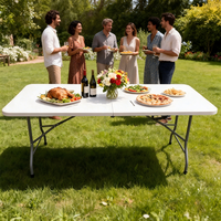 Table pliante durable de 6 pieds, table pliante pour le camping