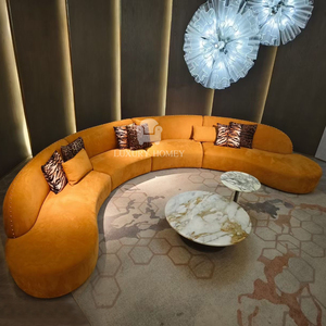 Juego de Sofás Seccionales de Diseño Italiano para Villa de Lujo, Muebles Modernos para Sala de Estar, Tela de Alta Gama Hecha a Mano, Esponja y Madera Maciza - Product Image 2