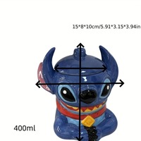 Lilo & Stitch Tasse à café en céramique sculptée en 3D Accessoires de cuisine officiels Disney Verres à collectionner pour la cuisine à domicile
