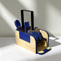 Kit de toilettage équestre en bois pour écurie, boîte de produits d'entretien pour chevaux, brosse de toilettage pour chevaux