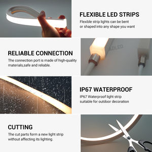 SMD2835 126leds/m 12*12mm Neon <b>LED</b> Strip <b>Light</b> Flexible Soft Lamp <b>Tube</b> IP67 Waterproof CRI90 120Degree Neon Flex for Signage DIY - Product Image 6