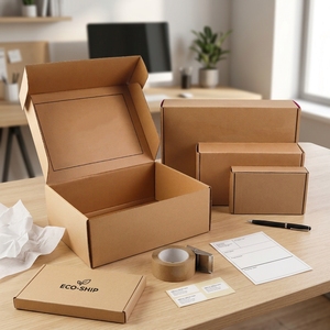 Custom Logo Matt Lamination Recyclable Flat Pack <strong>Packaging</strong> Box Paperboard Die Cut Folding <strong>Kraft</strong> Mailer Fur Socks Shipping Sponge - Product Image 1