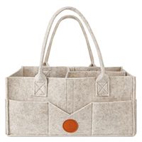 Sac de rangement multifonction pliable en feutre, organiseur de couches pour bébé, panier de nurserie, compartiments modulables pour voiture