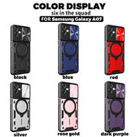 Coque arrière antichoc avec béquille et protection d'objectif coulissant pour Samsung Galaxy S26/S26 Plus/S25