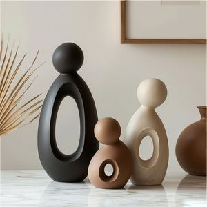 Figura Familiar Moderna de Resina - Modelo de Arte Folclórico con Tema de Amor, Decoración Minimalista para el Hogar y Regalo - Product Image 4