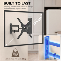Support mural pour téléviseur à écran plat Charmount, pivotant à 360 degrés, orientable, pour écrans plats