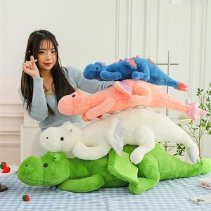 Boneka Naga Kecil Mainan Plush Kustom Buatan Pabrik Kapas PP 8 Inci Mainan Hewan Boneka Isi Mainan Plush Natal untuk Mesin Cakar - Product Image 2