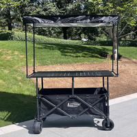 Nuevo Carro Elevado Plegable con Altura Ajustable, Tela Oxford de Doble Capa, Volante, Marco Metálico y Mesa Grande para Servicio Nocturno