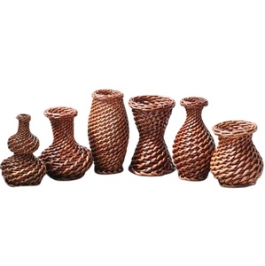 Jarrón <span class=keywords><strong>de</strong></span> <span class=keywords><strong>mimbre</strong></span> para decoración del hogar, jarrón europeo <span class=keywords><strong>de</strong></span> <span class=keywords><strong>mimbre</strong></span>, artículos <span class=keywords><strong>de</strong></span> decoración para el hogar - Product Image 2