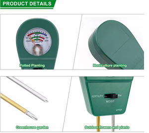 Nhà máy trực tiếp bán 3-in-1 độ chính xác cao kỹ thuật số đất ph & độ ẩm mét ABS chất liệu cho các nhà máy - Product Image 4