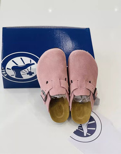 Allemagne Boston Clog Mocassin Pantoufles Cuir de vachette Daim Eva <span class=keywords><strong>Plastique</strong></span> Cuir Soft Slip-on Plate-forme élastique Toutes saisons - Product Image 1