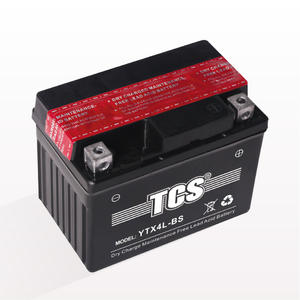 Аккумулятор для мотоцикла TCS YTX4L-BS 12V <span class=keywords><strong>4AH</strong></span>, необслуживаемый, сухой, не требующий зарядки, для обычных мотоциклов - Product Image 1