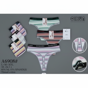 Colale perizoma a vita media da donna a vita bassa mutandine di tutti i giorni in Nylon Spandex stampato solido più taglie con Logo di alta qualità in vita - Product Image 1