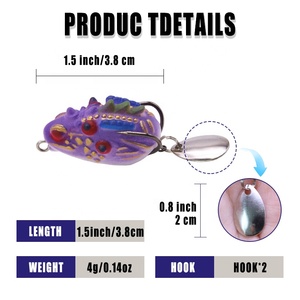 Esca Artificiale a Forma di Rana Cava con Pale Rotanti e Ganci Anti-Incaglio per la Pesca al Luccio di Fiume - Novità - Product Image 5