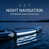 Bande lumineuse LED pour planche de paddle (SUP) la plus vendue – Éclairage de nuit pour planche de surf et kayak – Équipement de sécurité avec sangle et boucle