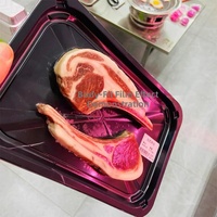 Film d'emballage sous vide en plastique à usage unique pour aliments frais (steaks, fruits de mer, tranches de viande) - 355 mm, options d'épaisseur 12/15 mil