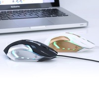 Mouse Gaming Komputer Mini USB Berkabel V5 2025 yang Dapat Diprogram dengan Lampu LED Backlit, Bahan ABS Tahan Air, Desain untuk Kantor dan Rumah
