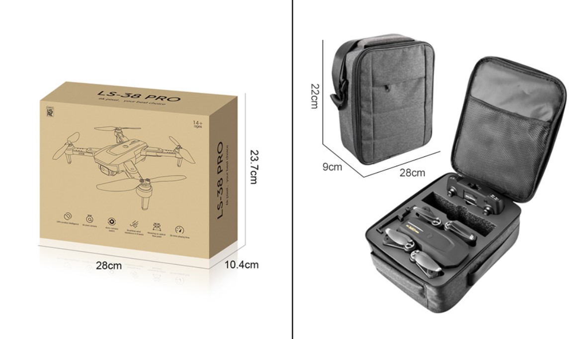 Dual IES Camera Switching Function GPS RC Brushless Motor Quadcopter 1080P 6K Drone with HD Camera and GPS 1000m