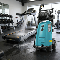Promotion : Nouvelle Nettoyeuse de Surface Haute Pression 220V 135 bars, Pompe Électrique 7,4 L/min, Laveuse à Jet pour Voitures et Optiques