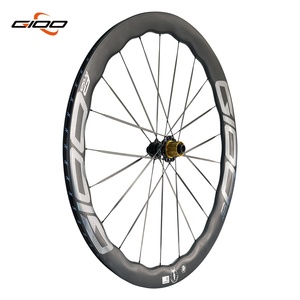 Roue de vélo de course GIOO F2 PRO 700c en fibre de carbone, système de frein à <span class=keywords><strong>disque</strong></span> à 3 rayons, jante tubulaire, largeur de jante 28 mm, anodisée - Product Image 1