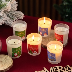 Wholesale Soy Wax Santa Claus Christmas Glass Snowman Perfume Fragrance Scented <b>Candles</b> for Resale - Product Image 3