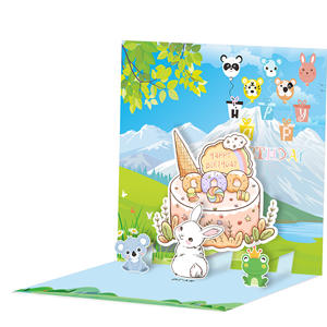 Carte de vœux d'anniversaire 3D créative, logo personnalisé, entreprise, faite à la main, papier couché, impression UV, laminage mat, cadeau - Product Image 2