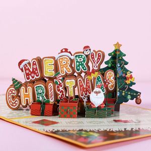 Carte de Noël pop-up 3D personnalisée avec logo imprimé et enveloppe - Product Image 1