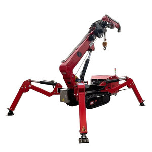 Ponsel 3 Ton Spider Crane 2 T perayap kecil Spider Crane baterai Diesel jendela listrik Fly Jib Man keranjang pengangkat kaca opsional - Product Image 5