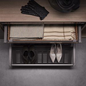 Unihopper Shoe Rack Telescopic <b>Sliding</b> Storage Cabinet for Walk In Closet with Damping Mechanism Rectangular Minimalist Design - Product Image 1