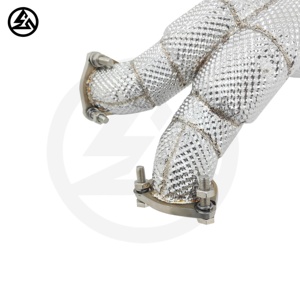 Tubo <span class=keywords><strong>de</strong></span> escape <span class=keywords><strong>de</strong></span> acero inoxidable CSZ Sport para Cat Catted Downpipe para Audi SQ5 FY 3,0 T 2017-2020 Tuning sistema <span class=keywords><strong>de</strong></span> escape Header Heat Wrap - Product Image 4