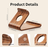 Support de téléphone portable en bois portable support de téléphone en bois pratique avec support pour support de bureau et de lit