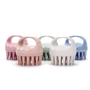 Top Trending Hair Products 2026 Silicone Massage <b>Brush</b> Silicone Shampoo <b>Brush</b> Wheat Straw <b>Scalp</b> Massager - Product Image 5