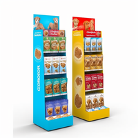 Papier de présentoir en carton haut pliable personnalisé pour vitrine pour sac de nourriture pour chien emballage de collations pour vitrine et présentoirs