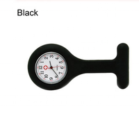 Montre de poche pour médecins et infirmières, broche à Quartz, en Silicone, numérique, suspendue