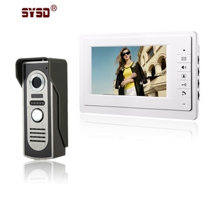 Yüksek çözünürlüklü kablolu görüntülü kapı telefonu sistemi 7 inç TFT ekran su geçirmez güvenlik kamera ev erişim kontrolü interkom - Product Image 1