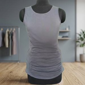 Camiseta con lazo en la cintura para mujer 95% algodón orgánico 5% Spandex Active Normal Wear Long Casual Logo bordado ODM a la venta - Product Image 2