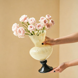 <span class=keywords><strong>Vase</strong></span> <span class=keywords><strong>en</strong></span> <span class=keywords><strong>verre</strong></span> soufflé à la main artisanal vert, <span class=keywords><strong>vase</strong></span> à fleurs unique sur <span class=keywords><strong>pied</strong></span> avec base violette, <span class=keywords><strong>vase</strong></span> décoratif d'art <span class=keywords><strong>de</strong></span> luxe pour la maison et le bureau - Product Image 5
