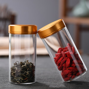 100毫升3盎司金盖藏红花瓶小玻璃螺旋罐香料容器带金属盖 - Product Image 2