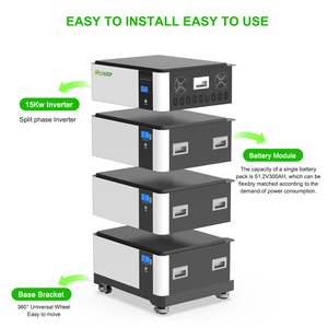 Sistema de Baterías de Almacenamiento Solar de Fase Dividida de 15Kw con Baterías de Litio LFP51300 de 51.2V 300AH 600AH 900AH 15KWH para Almacenamiento de Energía Doméstica - Product Image 1