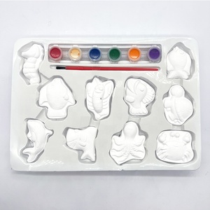 Vente en gros de 10 pièces de moules en plâtre pour la création de vie marine, kit de peinture en gypse pour enfants - Product Image 4