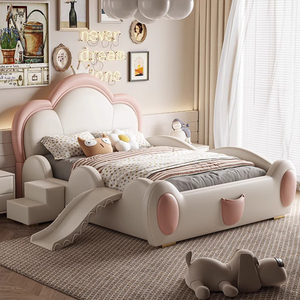 <span class=keywords><strong>Letto</strong></span> Principessa Minimalista <span class=keywords><strong>per</strong></span> Casa, Moderno <span class=keywords><strong>Letto</strong></span> <span class=keywords><strong>per</strong></span> Bambini in Pelle Morbida e Sicura con Sponde, <span class=keywords><strong>Letto</strong></span> Matrimoniale Rosa <span class=keywords><strong>per</strong></span> Ragazze in Offerta - Product Image 5