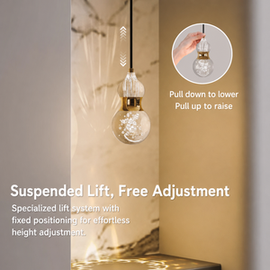 Lámpara Colgante de Cristal con Forma de Calabaza, Vidrio Esmerilado, LED de 3 Colores, Altura Ajustable, para Entrada de Villa, Sala de Estar - Product Image 1