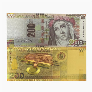Billete <span class=keywords><strong>de</strong></span> Banco Peruano <span class=keywords><strong>de</strong></span> 200 Soles y <span class=keywords><strong>100</strong></span> Soles, con Lámina <span class=keywords><strong>de</strong></span> Oro <span class=keywords><strong>de</strong></span> 24 Quilates, Resistente al Agua, para Colección y Regalo <span class=keywords><strong>de</strong></span> Cumpleaños - Product Image 2