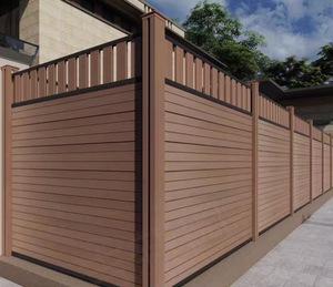 Nhà Máy Bán buôn <span class=keywords><strong>WPC</strong></span> trang trí hàng rào bảng dễ dàng-to-lắp ráp Composite gỗ vườn hàng rào thối-bằng chứng thiết kế cho không gian ngoài trời - Product Image 2