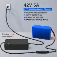 Chargeur de scooter 42V 5A pour Segway Ninebot, vélo électrique, moto, batterie lithium 10S 37V, chargeur de batterie Li-ion 42V 5A