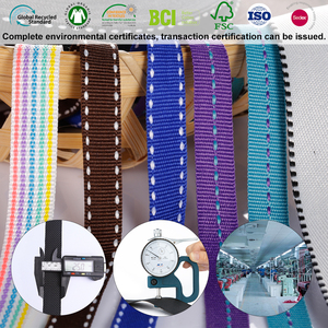 Dây đai dệt jacquard polyester tái chế bền chắc, đạt chứng nhận Oeko-Tex GRS, chịu hóa chất tốt, độ bền kéo cao, bán buôn - Product Image 5