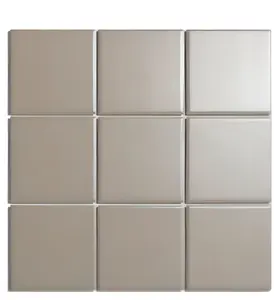 Brown matte subway glazed porcelain mosaic decorative ceramic wall tile indoor low absorption wall mosaic tiles 300*300mm