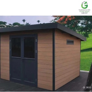 Maisons de rangement extérieures préfabriquées en panneaux sandwich <span class=keywords><strong>bois</strong></span>-acier modernes série D, modulaires, ignifuges, pour villa, chambre ou atelier - Product Image 2