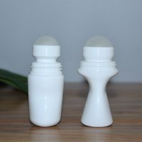 Bouteille à rouleaux en PP de 30ml 50ml 60ml Bouteilles à bille en plastique blanches vides personnalisées pour sérigraphie pour parfum, déodorant et huile essentielle